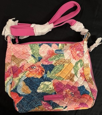 Vera Bradley Carson Mini Hobo Crossbody, Superbloom Print, Brand New In Bag