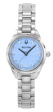 Bulova Sutton Light Blue Dial Quartz Casual Women's Ladies Watch 96P250