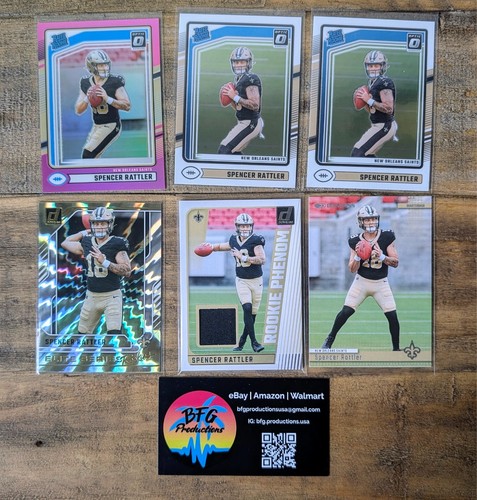 Spencer Rattler RC Lot 6 - Red Wave - Panini Optic Donruss Rated Rookie Patch