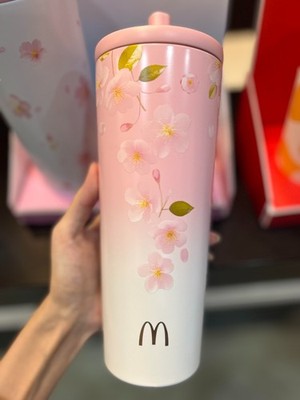 McDonalds Blossom Bliss Stainless Tumbler 24oz. 720ml. Brand New