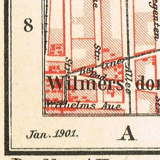 BERLIN dated 1901 Antique Original Vintage map city plan Germany - Image 3 of 4