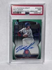 2023 Bowman Draft Matt Shaw Chrome Auto Green Lava Refractor 1st #4/99 PSA 9