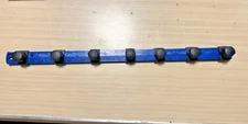 Ernst  3/4" Drive DURA-PRO Twist Lock Socket Organizer Rail BLUE USA 7 Clips