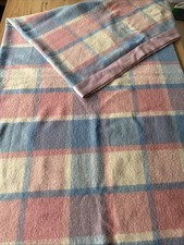 Vintage Wool Satin Pink Trim Blue Pink Plaid ...
