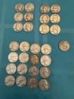 Lot of (29) Washington Silver Quarters 90% Silver 1940s, 1950s, 1950s, & unknown