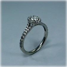 Oval cut 1.50Ct Lab Grown Certified Diamond Engagement Ring 14K White Gold