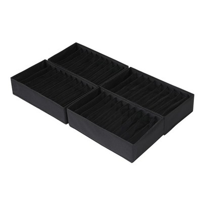 4 Pack Drawer Organizers for Clothing, 10 Grids Foldable Dresser Drawer Organ...