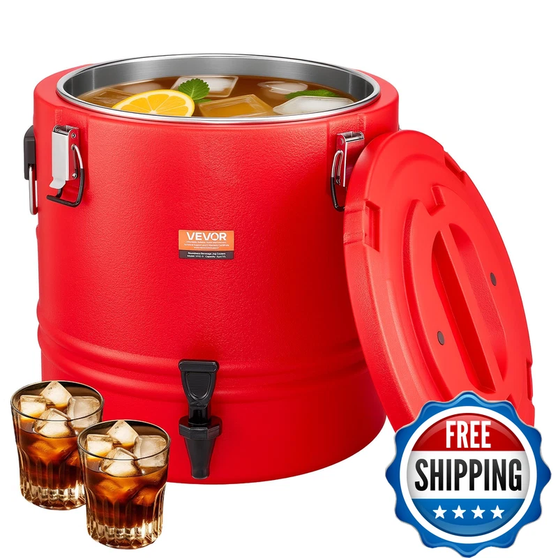 Vevor Insulated Beverage Dispenser 8 Gal/30.3L Thermal Hot And Cold Drink