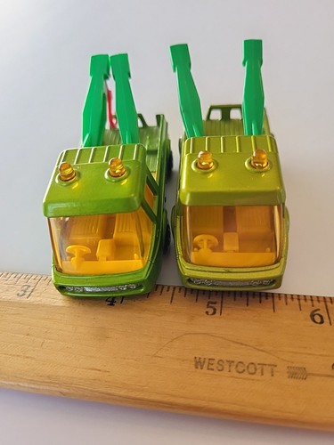 Lot 2 VTG 1972 Matchbox Superfast #74 Toe Joe Tow Truck Green Diecast Toy Car - Picture 12 of 12