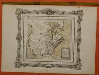 NORTH AMERICA 1764 BRION DE LA TOUR & DESNOS LARGE ANTIQUE MAP FIRST EDITION