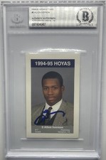 Allen Iverson Signed 1994-95 Georgetown Hoyas #5 Rookie Card Beckett Auto 10