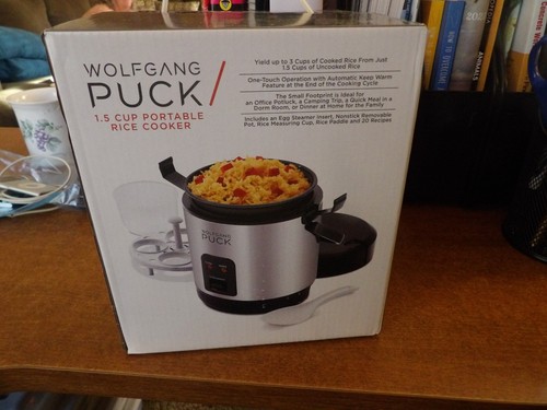 Wolfgang Puck Rice Cooker Mini Portable Travel 1.5 Cup - NIB