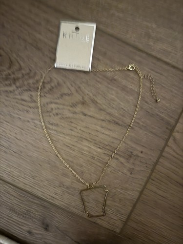 Khloe Collection Gold Plated State Of Arkansas Necklace  - Picture 2 of 9