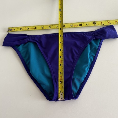 Victoria's Secret Swimsuit Bikini Bottom Stretch Lined M Blueish Purple Cheeky - Picture 4 of 8