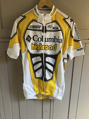 Moa Columbia High Road Herren Radtrikot | Weiß/Gelb/Schwarz | Large |