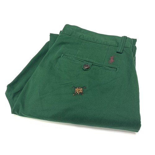 Polo Ralph Lauren Men's Fox Embroidery All Over Chino In Green Size 30W/30L