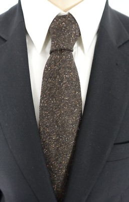 NEU - Windsor Herren Anlass / Business Krawatte- dunkelbraun - Seide/Wolle - TOP
