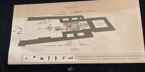 Mappa Museo del Louvre inglese nuova 2022 - Foto 2 di 11