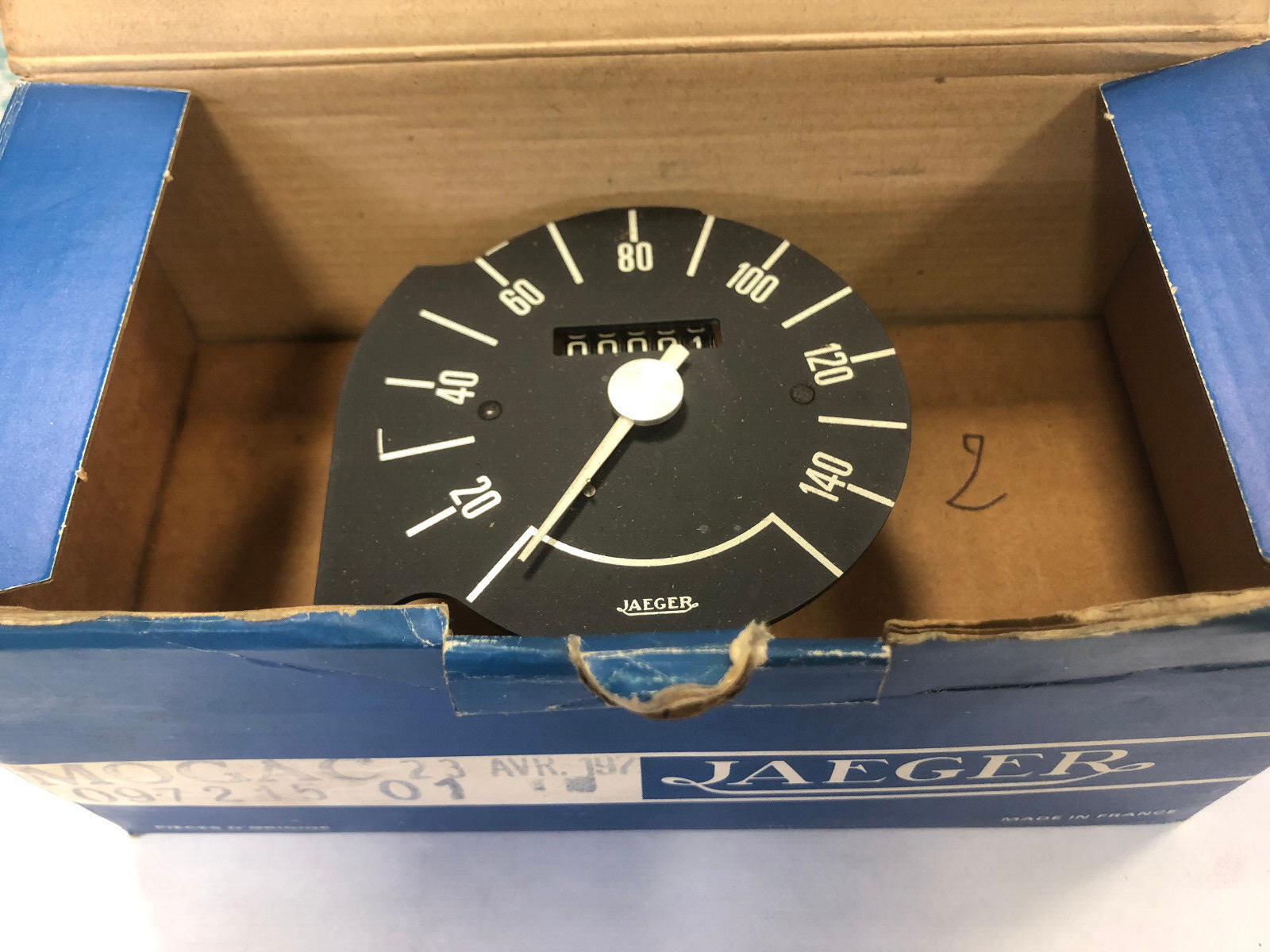Compteur KM 150 km/h Jaeger 97215 neuf tableau de bord Renault R8 1968-1972