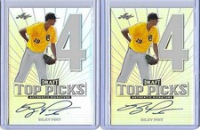 2016 Leaf Metal Draft RILEY PINT Top Picks #4 Silver Prismatic RC Auto Rockies