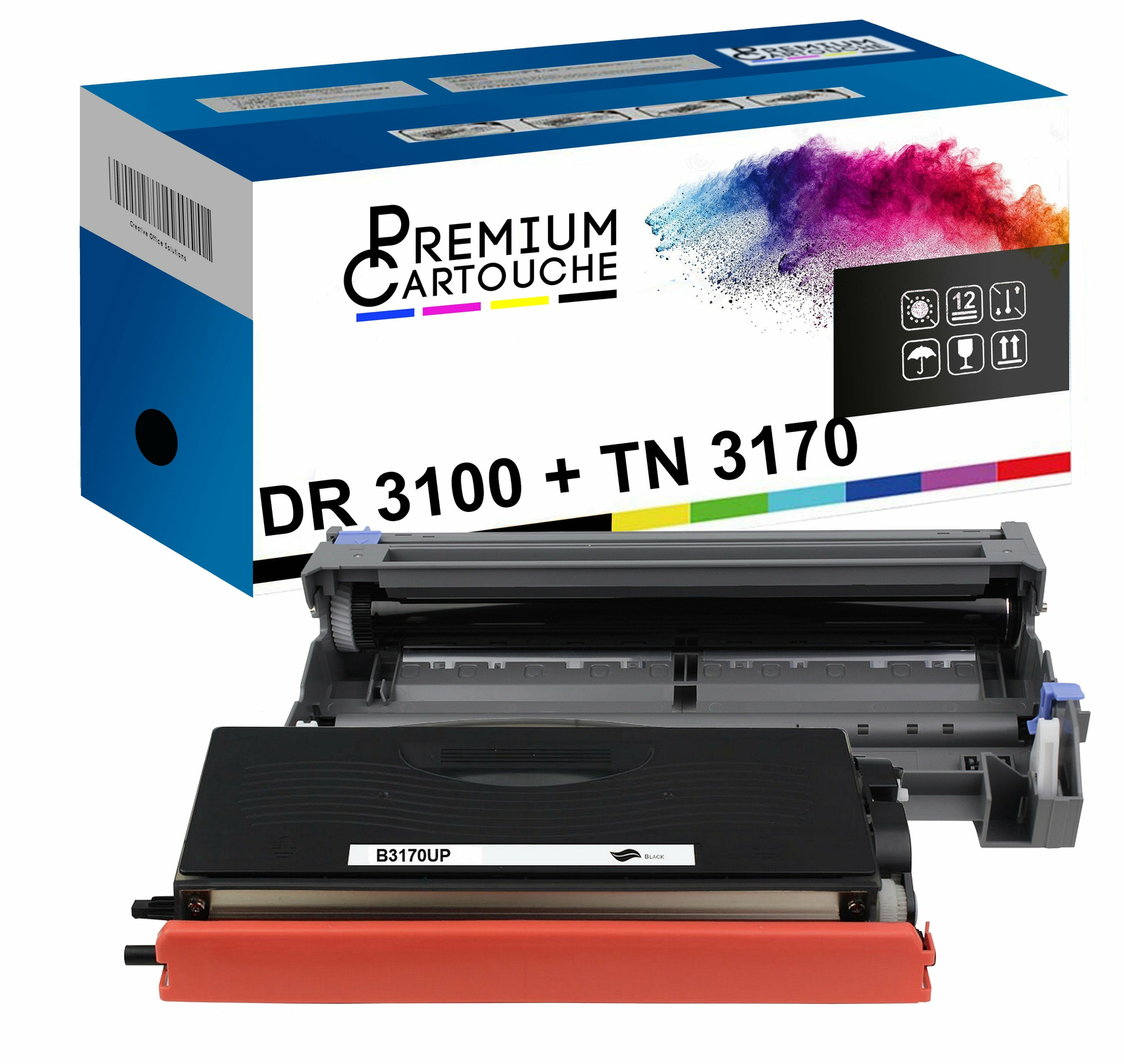 Cartouche DR-3100 tambour TN-3170 compatible imprimante laser noir