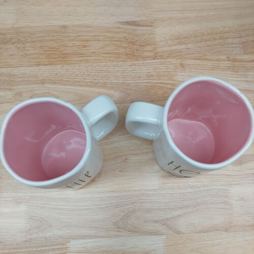 Rae Dunn Magenta Set Of 2 16 Oz Mugs "Hip Hop" Easter Themed New - Picture 3 of 5