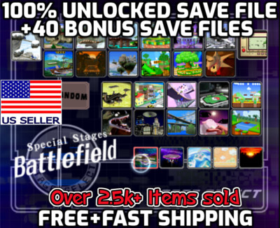 UNLOCKED Super Smash Bros Melee Gamecube Memory Card +40 BONUSES 16MB SHIPS FAST
