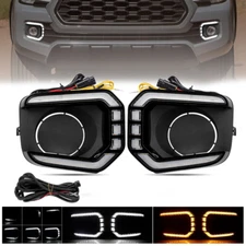 LED Fog Lights For 2016-2022 2023 Toyota Tacoma SR SR5 Front Bumper Lamps+DRL