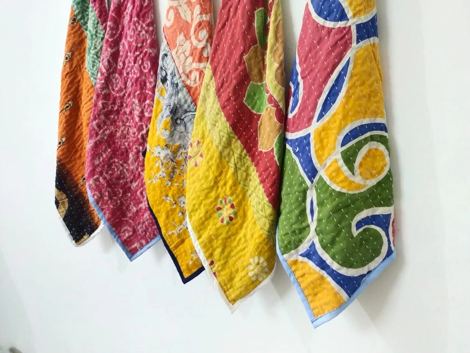 Juego mixto surtido de 5 piezas vintage Kantha colgante bucle toalla cocina toalla de té Foto 4 de 4