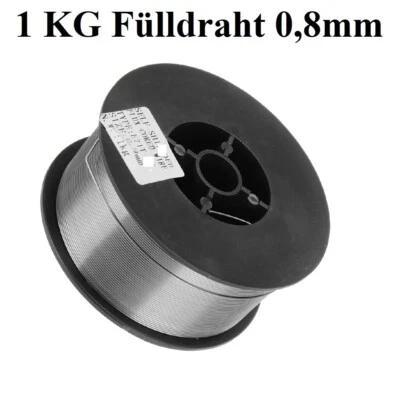 DMT GERMANY 1KG Fülldraht 0,8mm SCHWEIßDRAHT MIG / MAG - 1 Rolle 0,8 mm - E71T-1 FLUX CORE