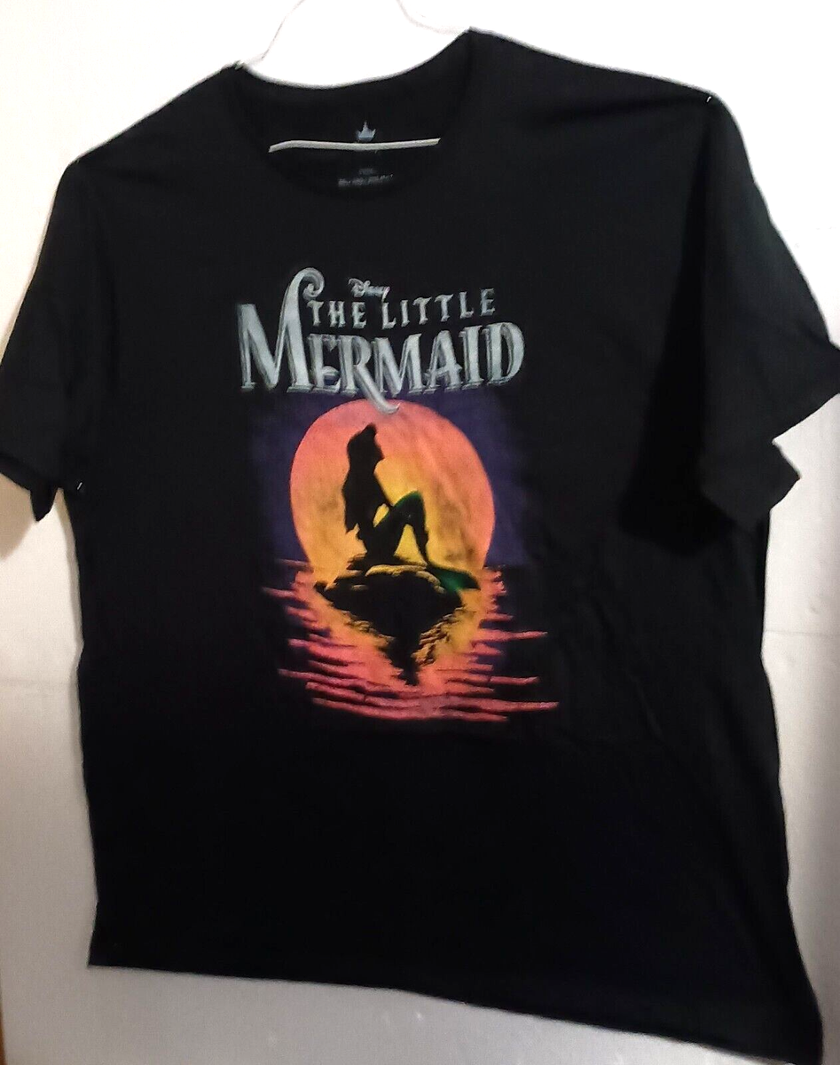 The Disney Little Mermaid Black T-Shirt Adult 3XL NOS New | eBay