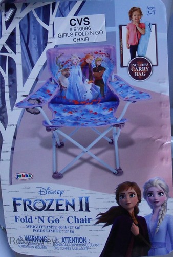 Disney Frozen II Anna Elsa Fold N Go Beach Pool Camping Chair Ages 3-7 NWT