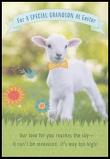 Greeting Card - Bird Lamb - For Grandson - Religious - Easter - 0490