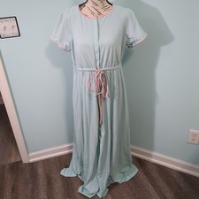 Vintage 1960  s Zip Front Robe vanity fair nylon Small lingerie floor length