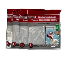 4 Window | Door Insulation Kit Shrink Film Wrap and Tape NEW 60 x 72 Tool Bench