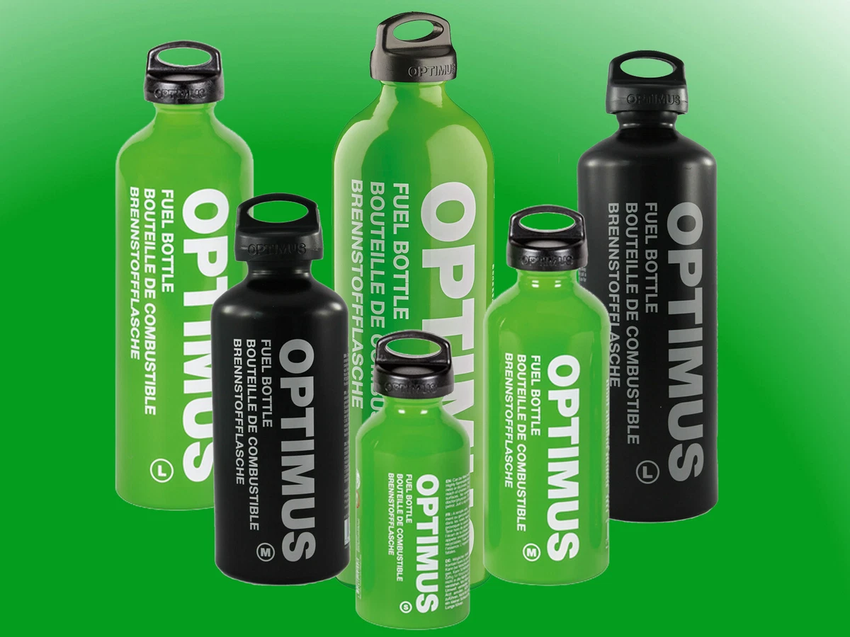 Optimus Brennstoffflasche Grün Schwarz Fuel Bottle 0,4 - 1,5 Liter