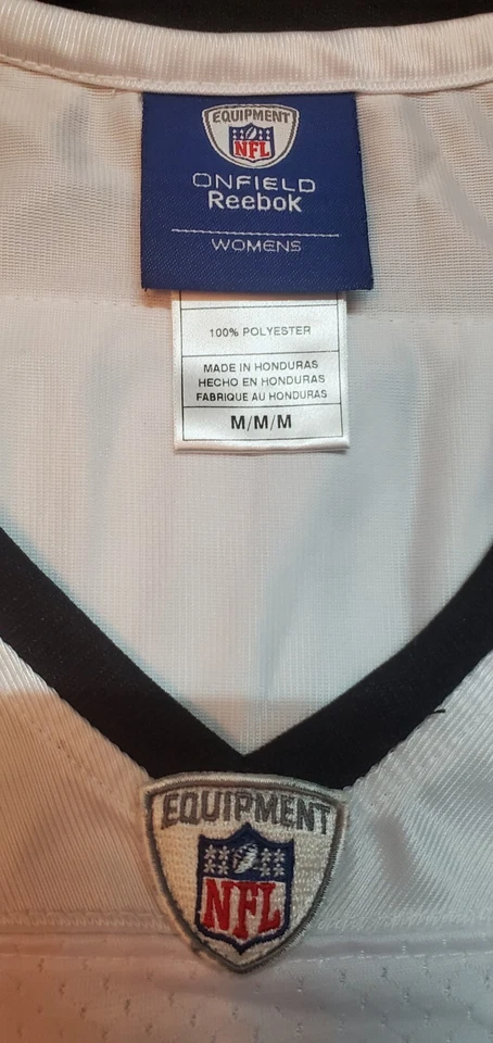 Camiseta feminina Jake Delhomme #17 Carolina Panthers costurada branca Reebok média - Imagem 4 de 4