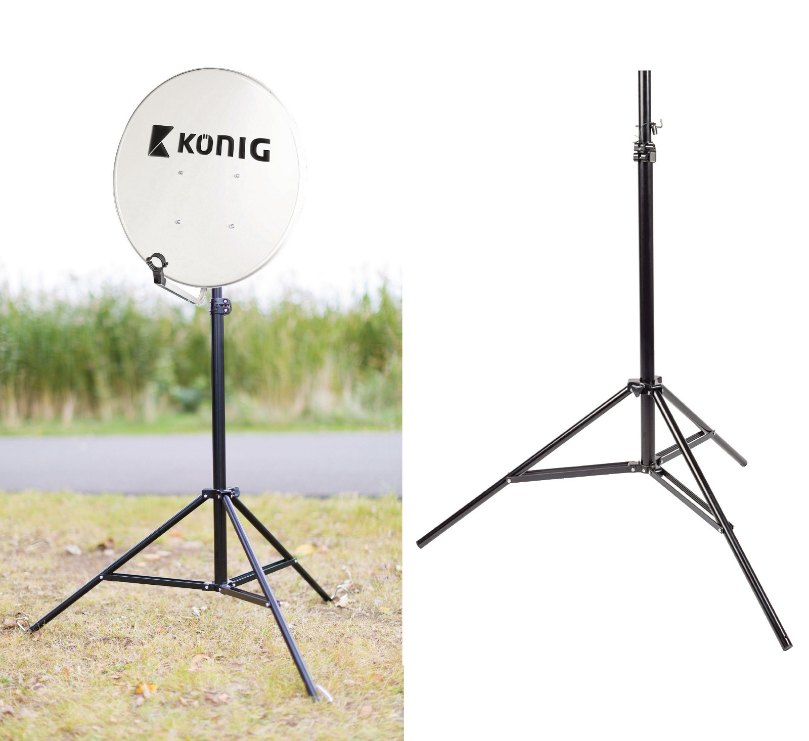 TREPIED MAT POUR ANTENNE PARABOLIQUE PARABOLE IDEAL CAMPING CAR