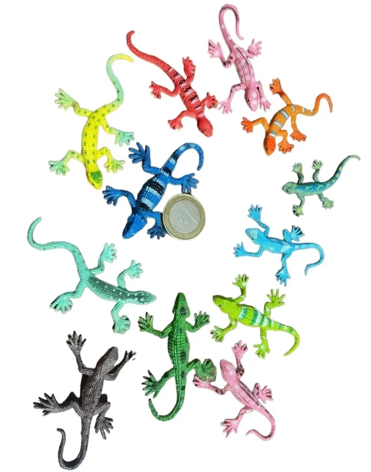 Eidechsen Deko Figuren Salamander mini Gekko 10 Stück Bunt - Bild 4 von 4