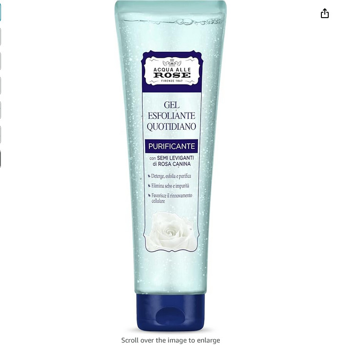 ACQUA ALLE ROSE Exfoliante Pelo, Exfoliación Delicado Cara Natural Ingredientes