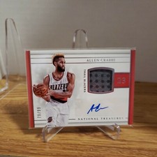 2016-17 Panini National Treasures Material Treasures Auto 79/99 Allen Crabbe #37