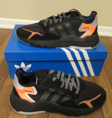 Adidas Nite Jogger Size 11.5 Core Black Carbon Active Blue CG7088 Brand New NIB 