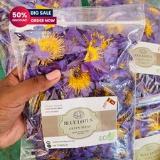 Lotus Blue Nymphaea Caerulea Organic Flowers Egyptian Flower Dried 100 Tea Free