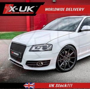 RS3 style front grill gloss black for Audi A3 / S3 2009 ...