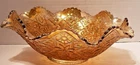 Vintage Imperial "Hattie" Patterned Marigold Colored Bowl Dish