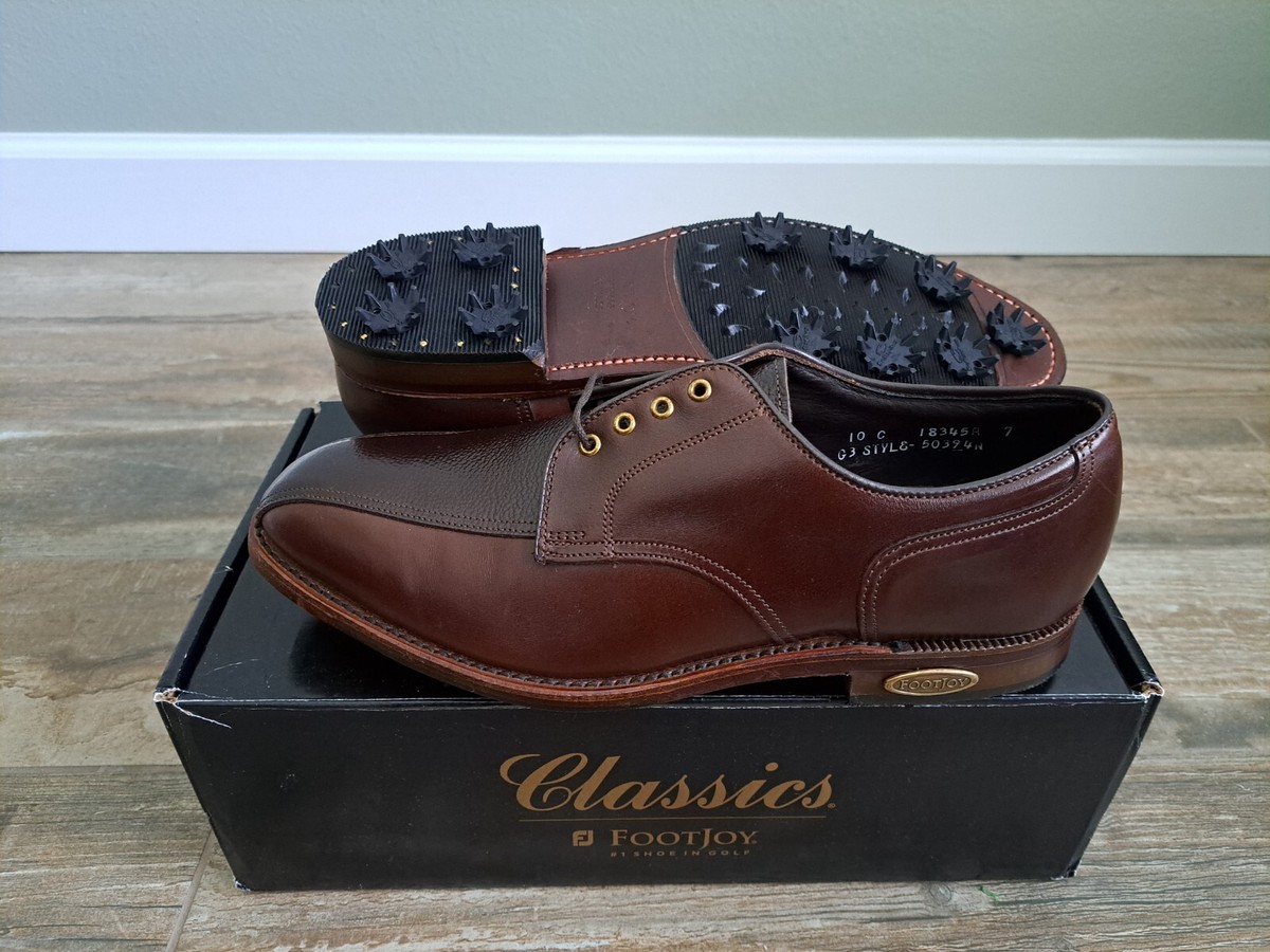 NEW Footjoy Classics Dry Premiere Mens Golf Shoes 50394 BRN 10C | eBay