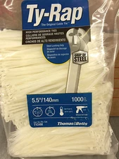 Thomas & Betts TY-Rap TY24M 5.5" 40lb Natural 1,000/bag 