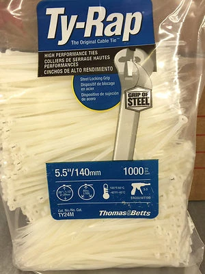 THOMAS & BETTS / ABB Thomas & Betts TY-Rap TY24M 5.5" 40lb Natural 1,000/bag