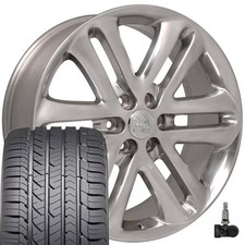 22 Inch Polished 3918 Rims Goodyear Tires Tpms Set Fits Ford Trucks F150 22 Inch Polished 3918 Rims Goodyear Tires Tpms Set Fits Ford Trucks F150