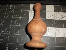 4 1/2" POST FINIAL WOOD Newel topper- all dimensions approx. 2" dia. w/screw